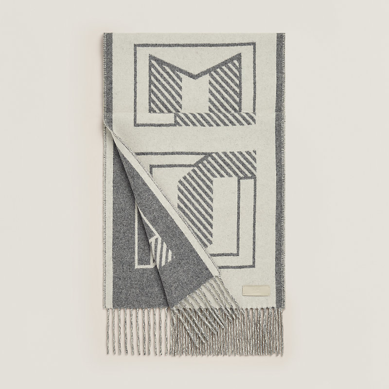 Casaque Lettres au Carre scarf - Grey | Hermès Mainland China